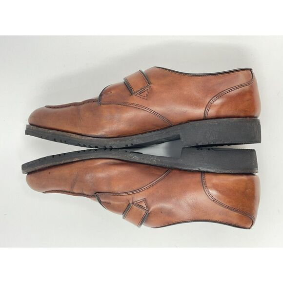 Allen Edmonds Mens Cornell Chili Cognac Brown Monk Strap Leather Shoes Size 9.5D main image 8